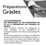 Cycle de Préparation en vu des passages de grades - 2025-2026