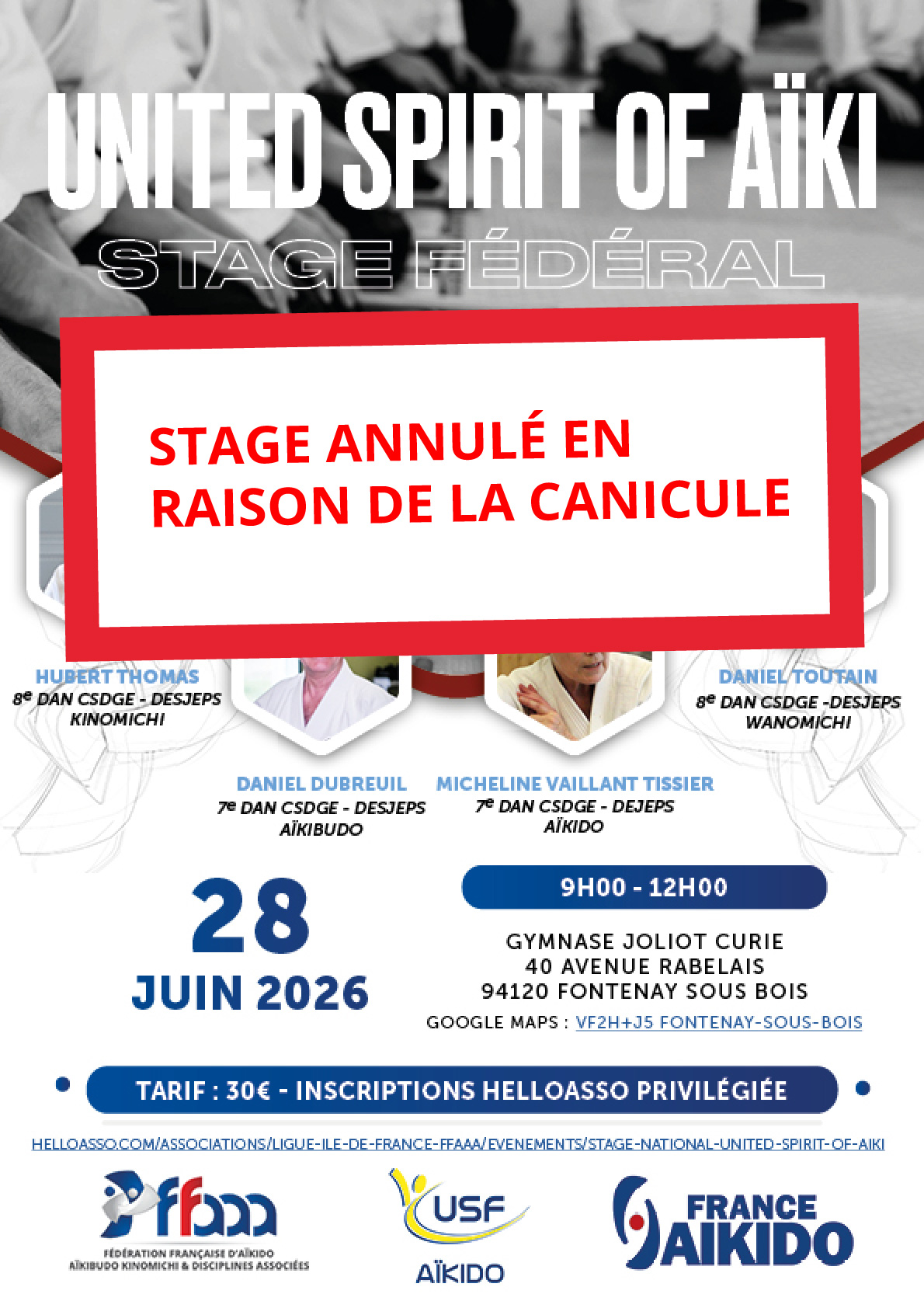 FFAAA : STAGE UNITED SPIRIT OF AIKI 28 juin 2026