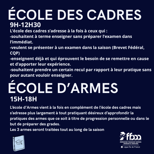Ecole des cadres & Ecole d'Armes
